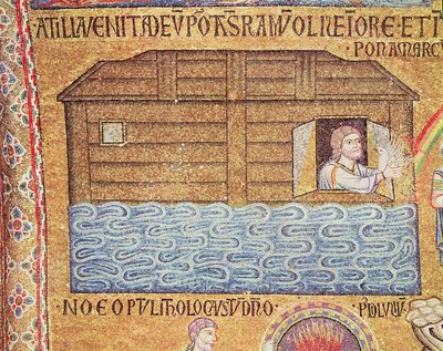 The Flood, from the Atrium (detail) by Byzantine School